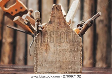 Old Planer And A Box Of Tools