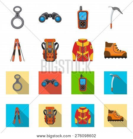 Isolated Object Of Mountaineering And Peak Logo. Collection Of Mountaineering And Camp Vector Icon F
