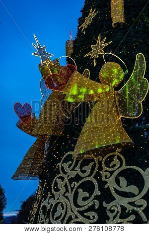 Christmas Illumination In Tbilisi, Georgia