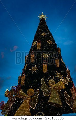 Christmas Illumination In Tbilisi, Georgia