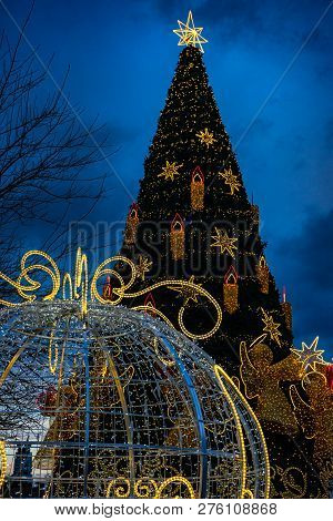 Christmas Illumination In Tbilisi, Georgia