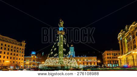 Christmas Illumination In Tbilisi, Georgia