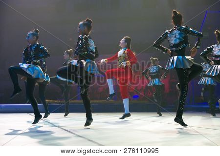 Moscow, Russia - November 16-17, 2018: Team Nitti Gritti, Acrobatic Rock And Roll At The 