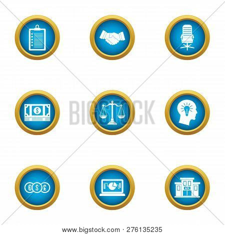 Lucre Icons Set. Flat Set Of 9 Lucre Icons For Web Isolated On White Background