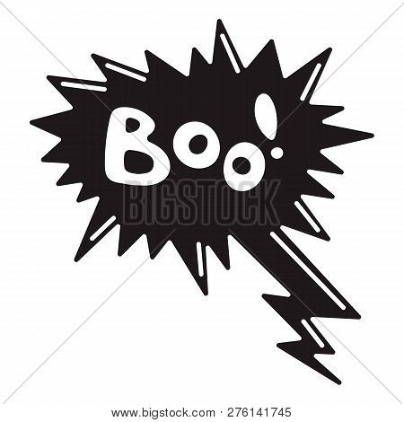 Boo Speech Bubble Icon. Simple Illustration Of Boo Speech Bubble Icon For Web Design Isolated On Whi