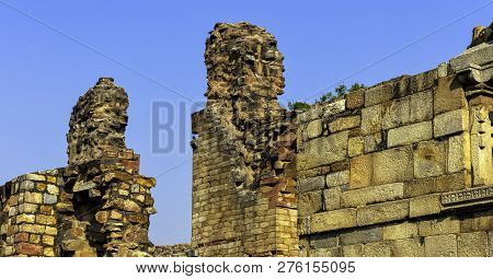 New Delhi, India - November 25: Ruined Tomb Of Alauddin Khalji At Qutub Minar Complex On November 25