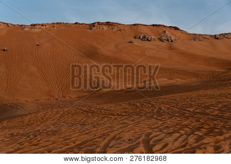 Sharjah Desert Area, One Of The Most Visited Places For Off-roading By Off Roaders, Big Red To Pink