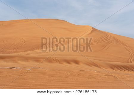 Sharjah Desert Area, One Of The Most Visited Places For Off-roading By Off Roaders, Big Red To Pink