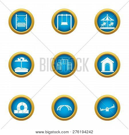 Baby Time Icons Set. Flat Set Of 9 Baby Time Icons For Web Isolated On White Background