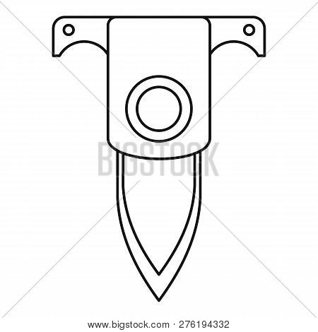 Diving Knife Icon. Outline Diving Knife Icon For Web Design Isolated On White Background