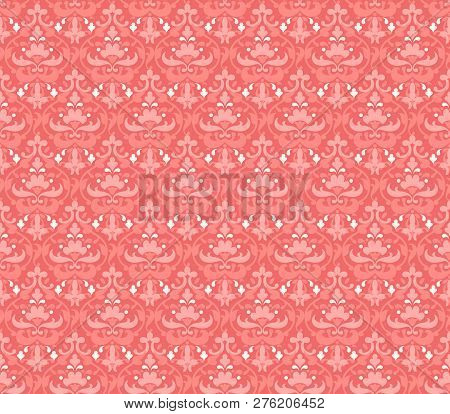 Red Coral Ornamental Pattern For Design Card, Banner, Ticket, Leaflet And So On. Wallpaper Reapiting