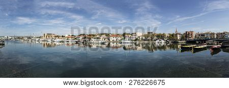 View To Scenic Old Village Of Martigues At The French Riviera