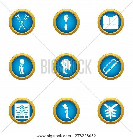 Posture Icons Set. Flat Set Of 9 Posture Icons For Web Isolated On White Background