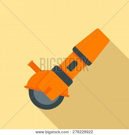Angle Grinder Icon. Flat Illustration Of Angle Grinder Vector Icon For Web Design