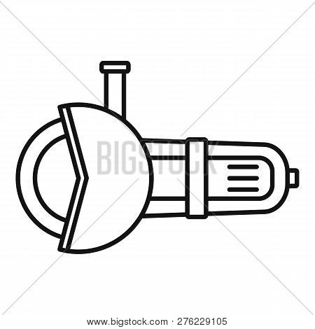 Angle Grinder Tool Icon. Outline Angle Grinder Tool Vector Icon For Web Design Isolated On White Bac