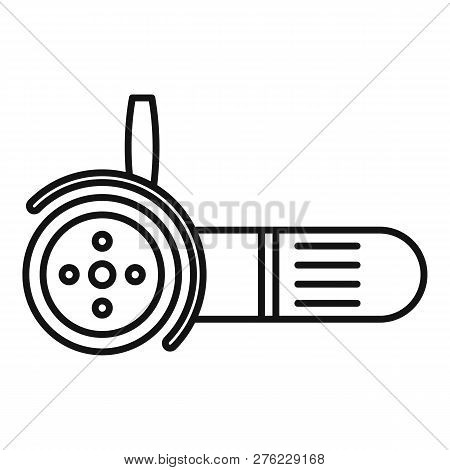 Electric Angle Grinder Icon. Outline Electric Angle Grinder Vector Icon For Web Design Isolated On W