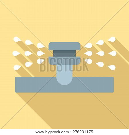 Water Sprinkler Icon. Flat Illustration Of Water Sprinkler Vector Icon For Web Design