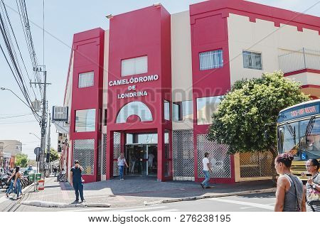 Londrina - Pr, Brazil - December 12, 2018: Outdoors Of A Popular Market In Downtown Called Camelodro