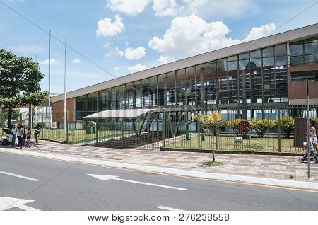 Londrina - Pr, Brazil - December 12, 2018: Art Museum In Downtown Called Museu De Arte De Londrina.