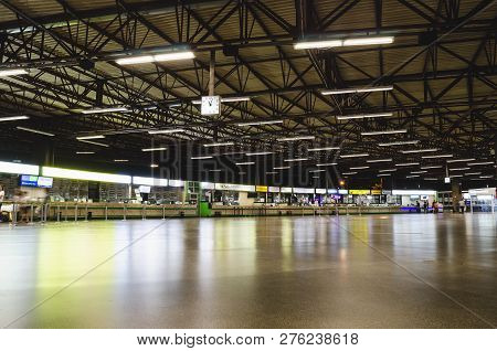 Londrina - Pr, Brazil - December 12, 2018: Indoors Of The Bus Terminal Called Terminal Rodoviario Jo
