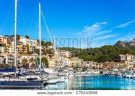 At The Harbor Of Port De Soller Mallorca Spain
