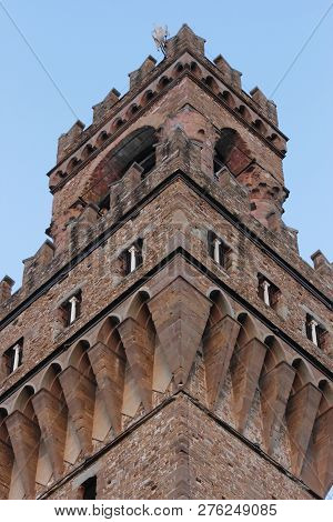 Arnolfo Tower Nicknamed By The Florentines As Torre Della Vacca , Florence, Italy