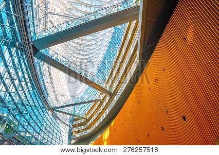 Tokyo, Japan - April 28 2018: Tokyo International Forum Is A Multi-purpose Exhibition Center, Design