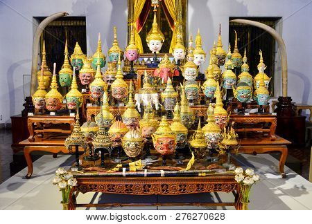Bangkok, Thailand - September 10, 2017 : Thai Ancient Traditional Mask Or 
