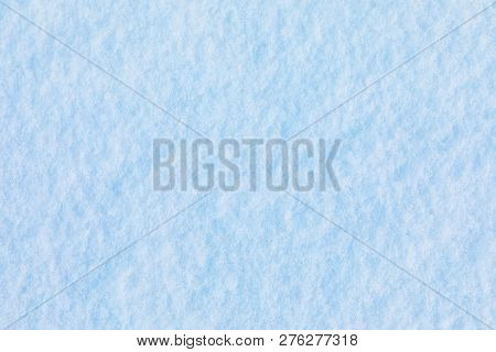 Snow And Ice Crystal Background Or Texture Of Russian Park Of Forest. The White Snow Surface Of The 