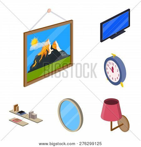 Vector Illustration Of Bedroom And Room Icon. Collection Of Bedroom And Furniture Vector Icon For St