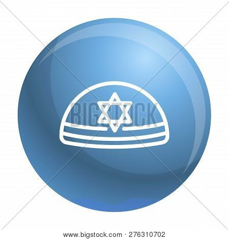 Kippah Icon. Outline Kippah Icon For Web Design Isolated On White Background