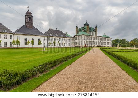 Fredensborg, Denmark- 30 August 2014: Fredensborg Palace, One Of The Official Residences Of The Dani