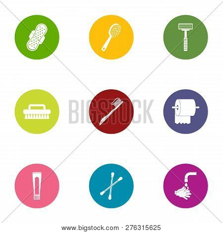 Gasket Icons Set. Flat Set Of 9 Gasket Icons For Web Isolated On White Background
