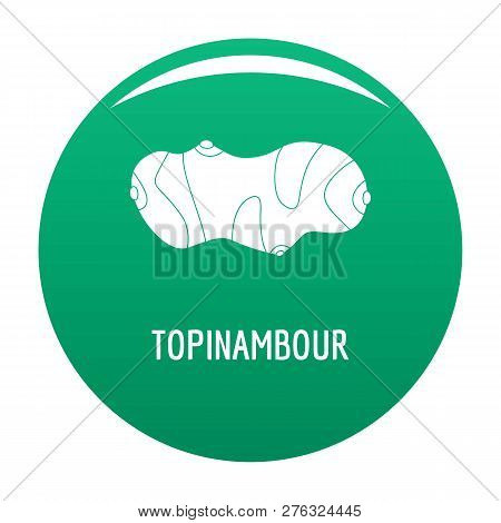 Topinambour Icon. Simple Illustration Of Topinambour Icon For Any Design Green