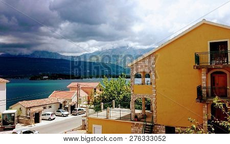 Tivat Bay, Beautiful View Landscape From Cottage , Montenegro, 26 July 2017
