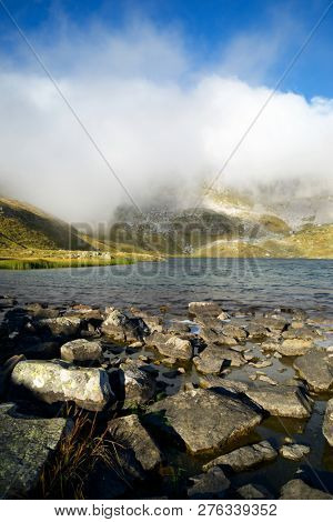 Acherito Lake in Oza Valley, Pyrenees in Spain.