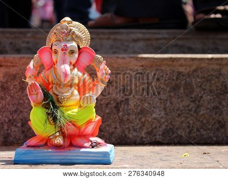 Very Cute Lord  Ganesha Colorful Statue .ganesha Festival