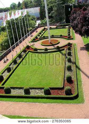Luxembourg - July 21, 2015: View Of Petrusse Park In Luxemburg City