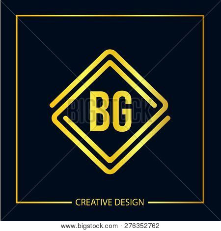 Initial Letter Bg Logo Template Vector Design