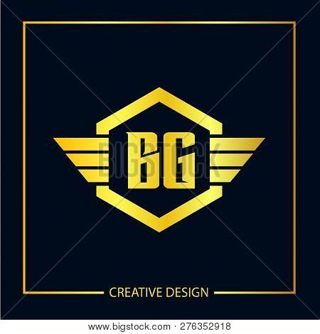 Initial Letter Bg Logo Template Vector Design