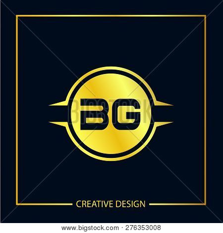 Initial Letter Bg Logo Template Vector Design