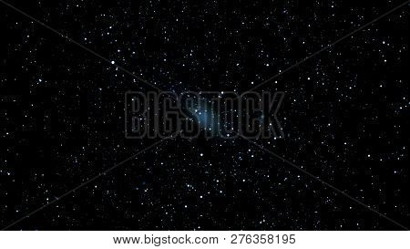 Flying Through Star Fields In Deep Space. Magic Flickering Dots Or Glowing Flying Lines. Animation O