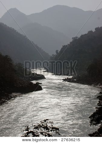 Fiume Gange in Himalaya in India
