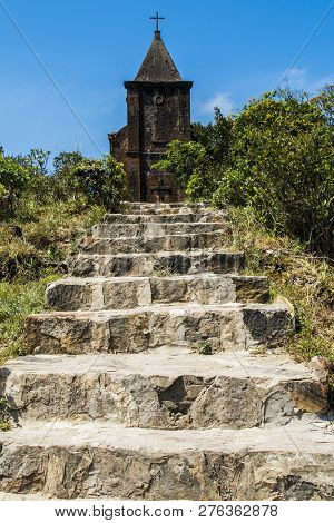 Old French Catholic Church In Kampot, Cambodia.