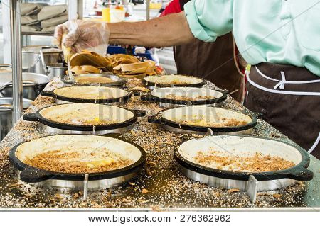 Malaysian Peanut Pancake With Corn (apam Pulau Pinang)