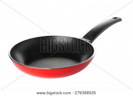 Modern Clean Frying Pan Isolated On White