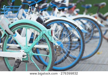 Shared Bicycle Concept: Sharing Bicycles Into Urban Garbage