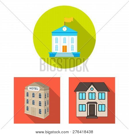 Vector Illustration Of Building And City Logo. Set Of Building And Business Vector Icon For Stock.