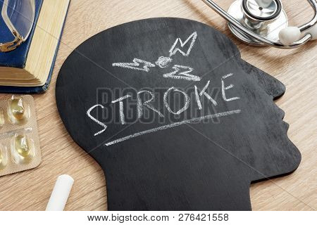 Disease Stroke Written On A Head Shape.