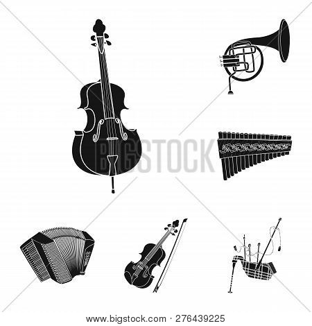 Isolated Object Of Music And Tune Logo. Collection Of Music And Tool Stock Vector Illustration.
